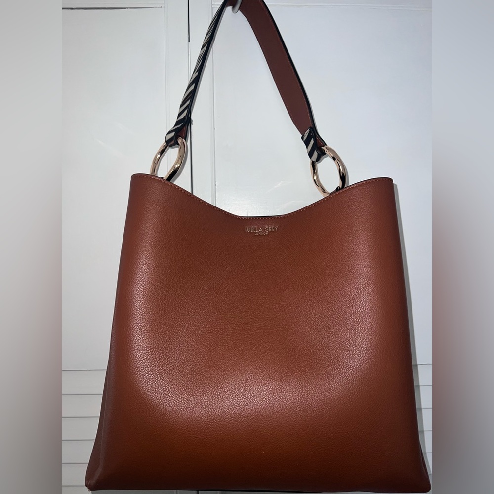 Brown tote bag